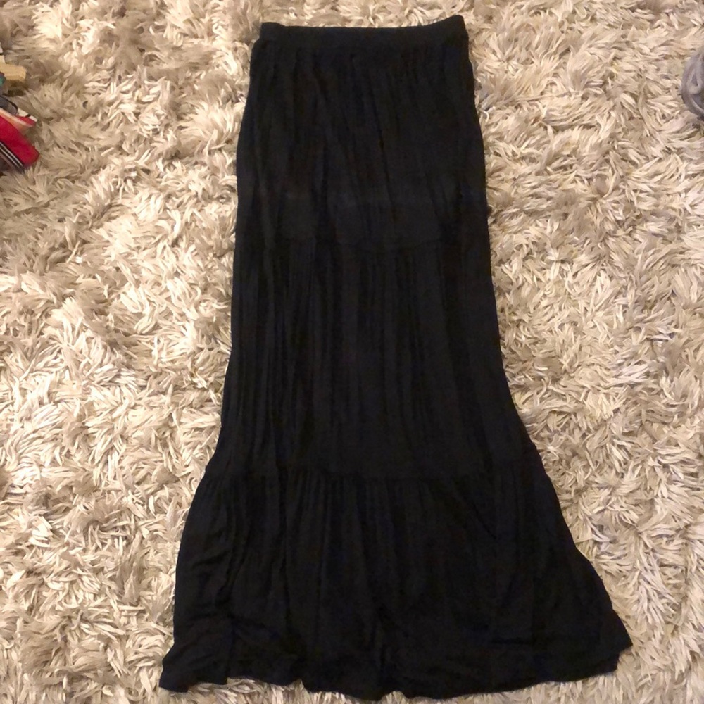 Black maxi skirt